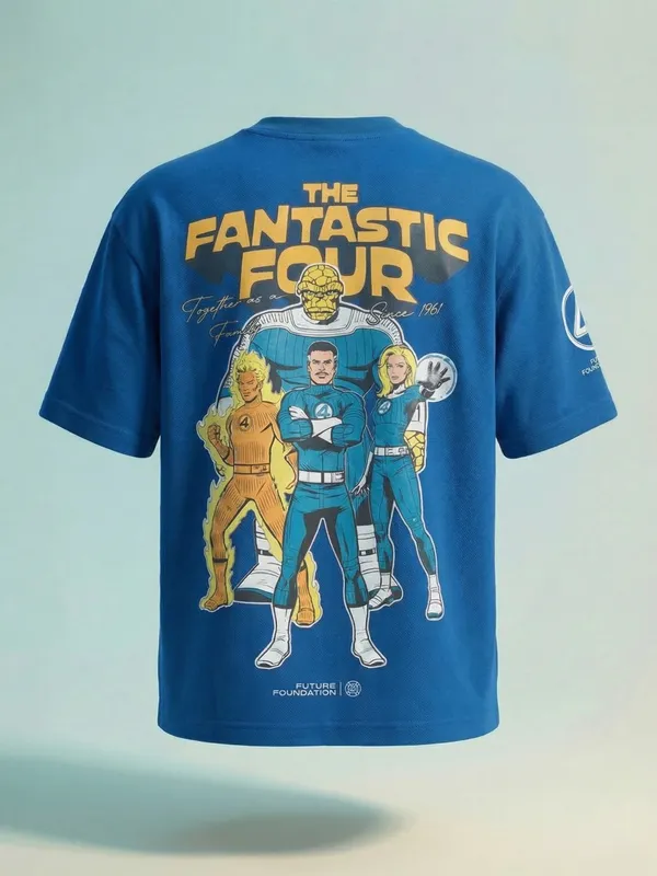 The Fantastic Four Men Printed Round Neck T-Shirt