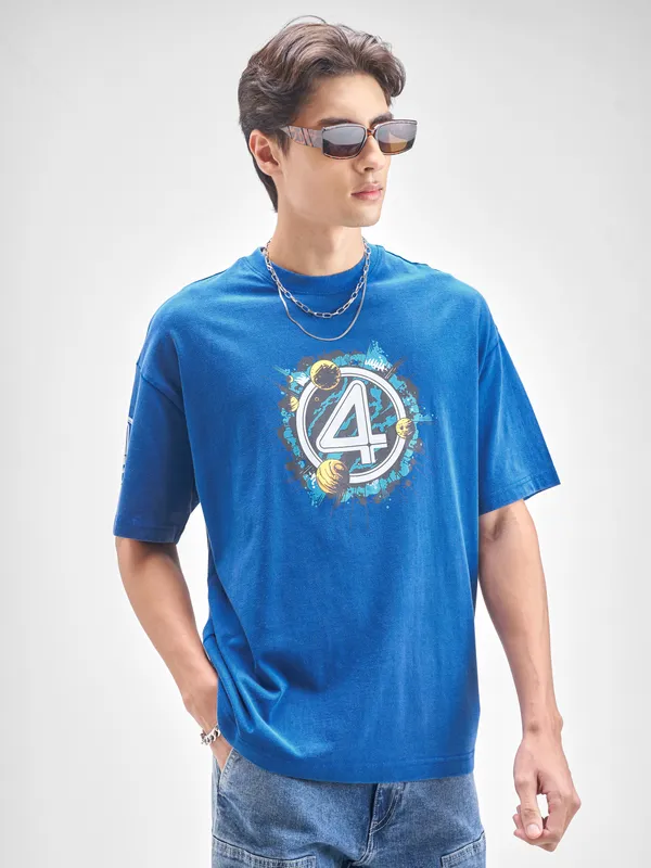 The Fantastic Four Men Printed Round Neck T-Shirt