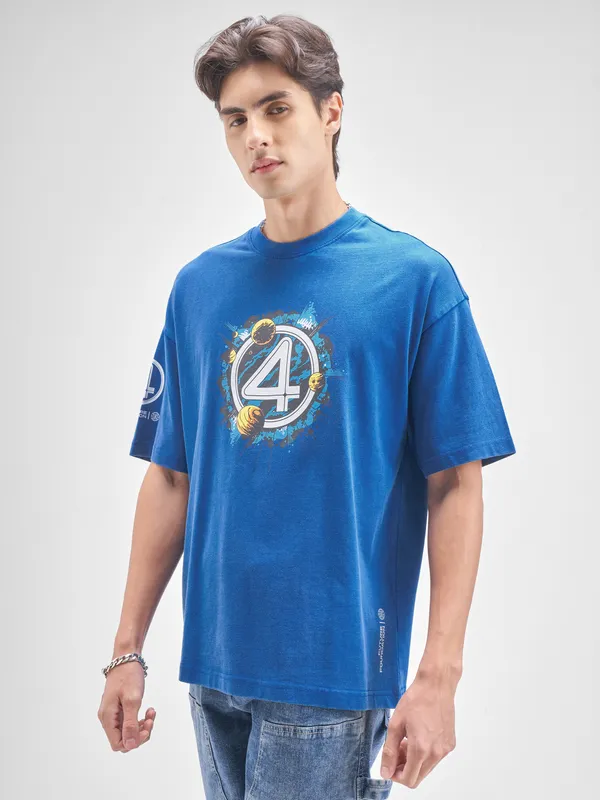 The Fantastic Four Men Printed Round Neck T-Shirt