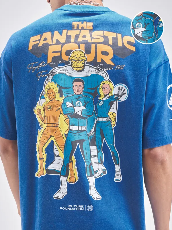 The Fantastic Four Men Printed Round Neck T-Shirt
