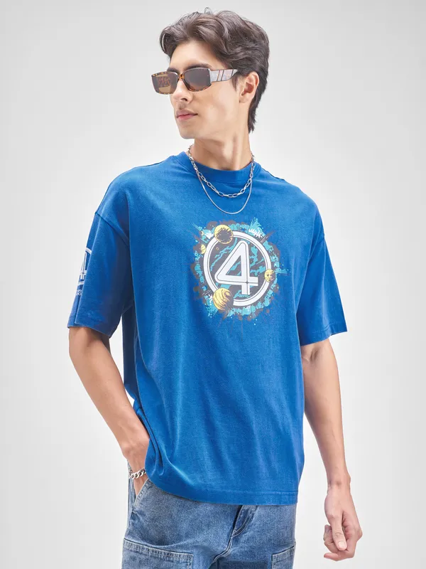 The Fantastic Four Men Printed Round Neck T-Shirt