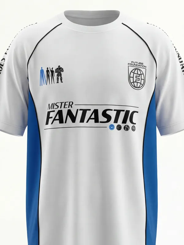 Marvel By Highlander Men White The Fantastic Four Printed Round Neck Oversized Fit T-Shirt