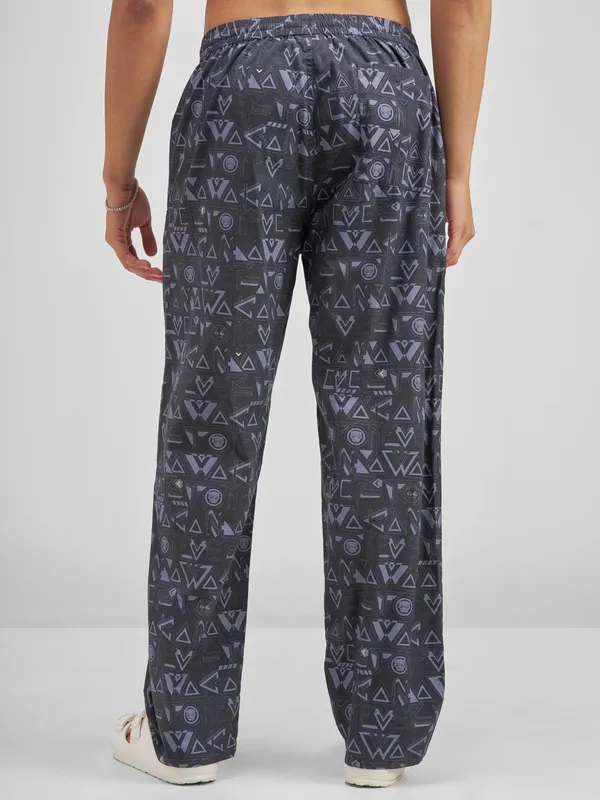 Marvel By Highlander Men Navy Blue Black Panther Printed Lounge Pant