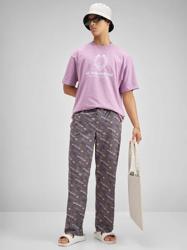 Marvel By Highlander Men Grey Spider-Man Printed Lounge Pant