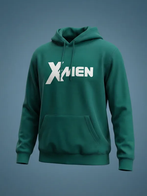 Marvel By Highlander Men Green Wolverine Hooded Pullover Sweatshirt
