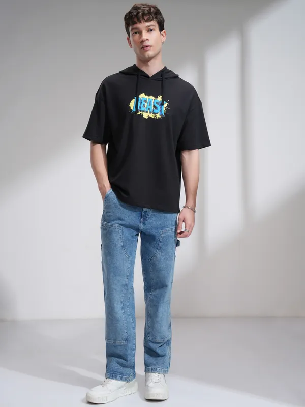 Marvel By Highlander Men Black Hulk Hooded Pullover Sweatshirt