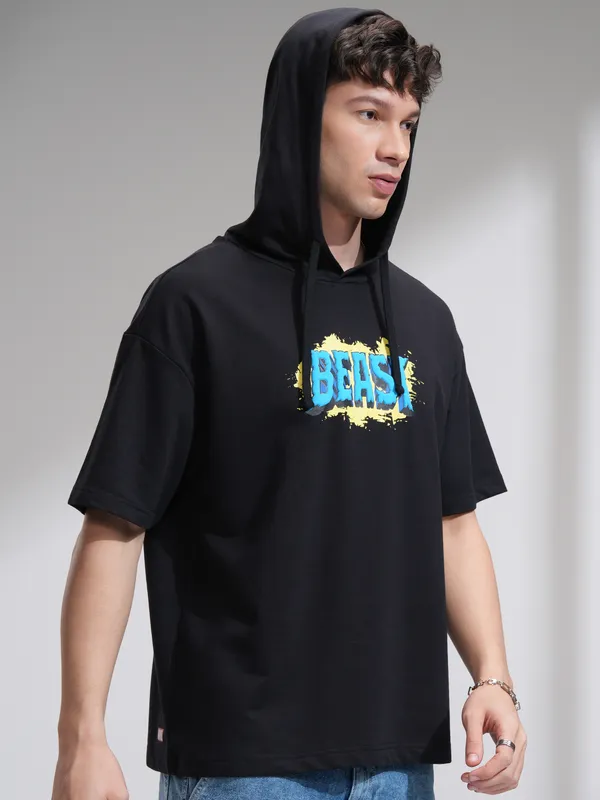 Marvel By Highlander Men Black Hulk Hooded Pullover Sweatshirt