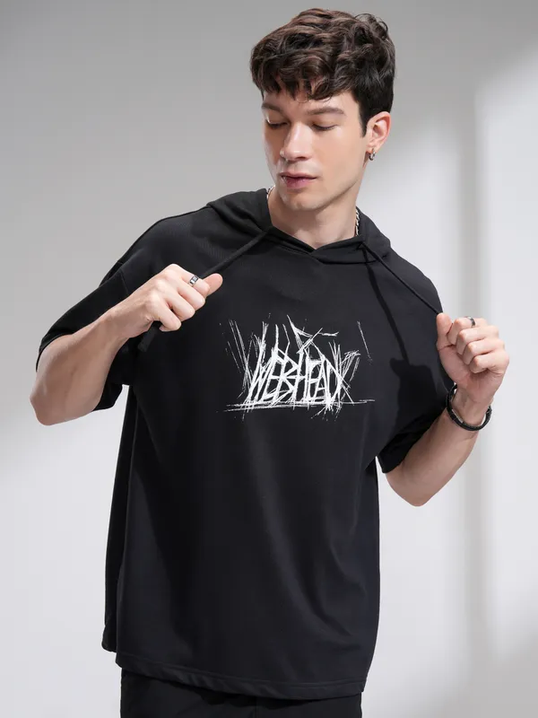 Marvel By Highlander Men Black Spider-Man Hooded Pullover Sweatshirt