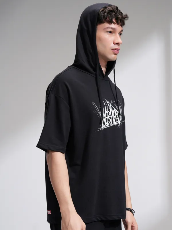 Marvel By Highlander Men Black Spider-Man Hooded Pullover Sweatshirt