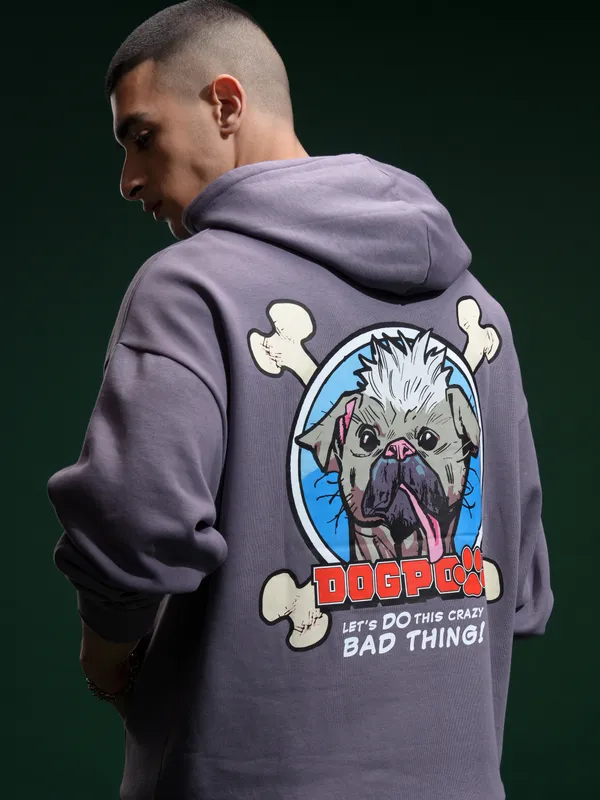 Marvel By Highlander Men Purple Deadpool Hooded Pullover Sweatshirt