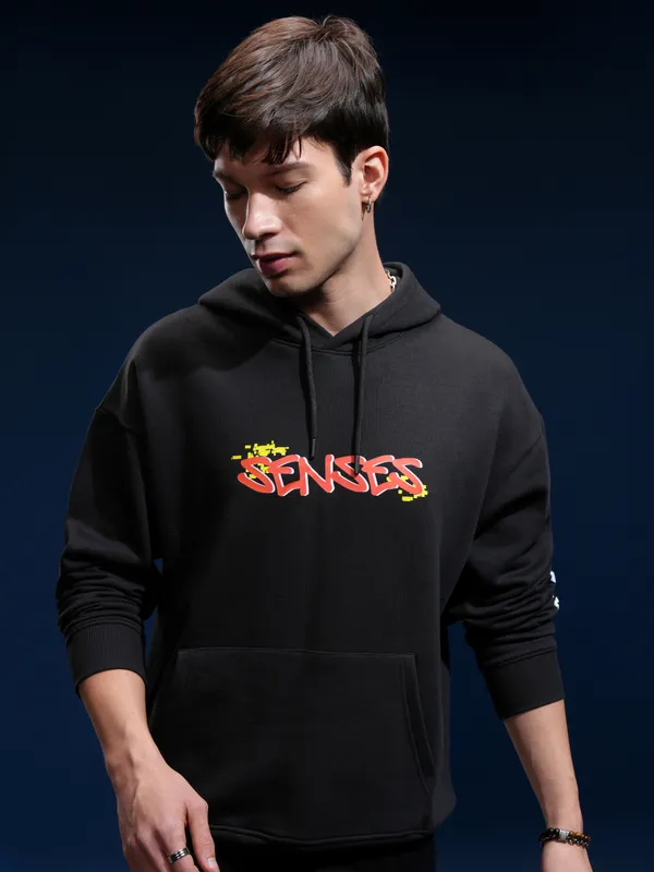 Marvel By Highlander Men Black Spider-Man Hooded Pullover Sweatshirt