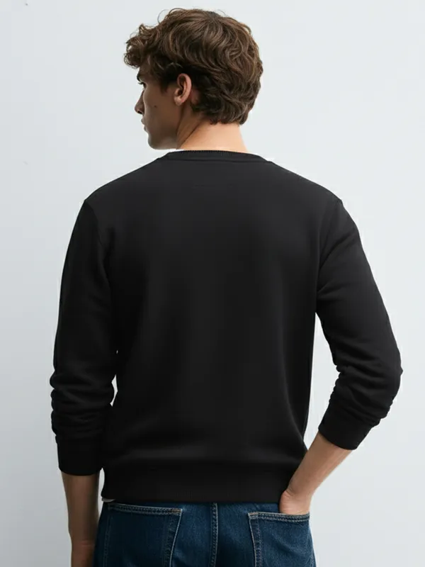 Rocket Men Self Design Sweater