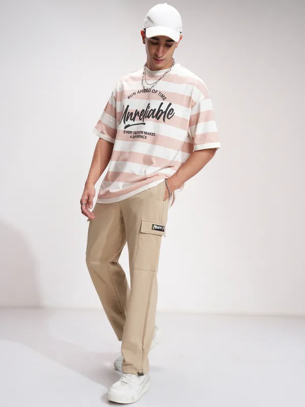 Marvel By Highlander Men Nude Mighty Thor Straight Fit Solid Cargos