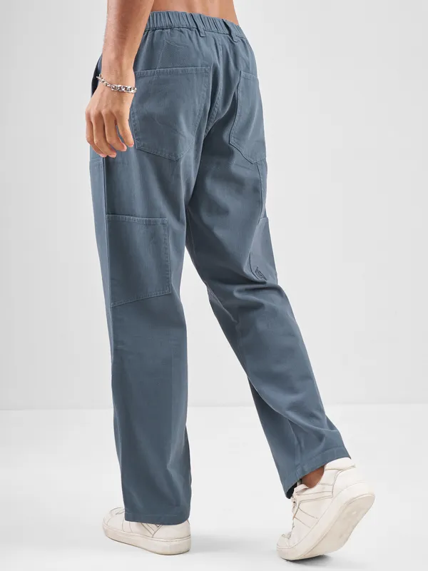 Marvel By Highlander Men Blue Avengers Straight Fit Solid Regular Trouser