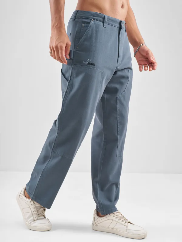 Marvel By Highlander Men Blue Avengers Straight Fit Solid Regular Trouser