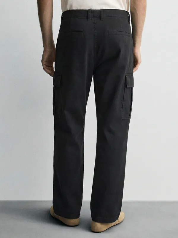 Marvel By Highlander Men Black Black Panther Loose Fit Solid Cargos