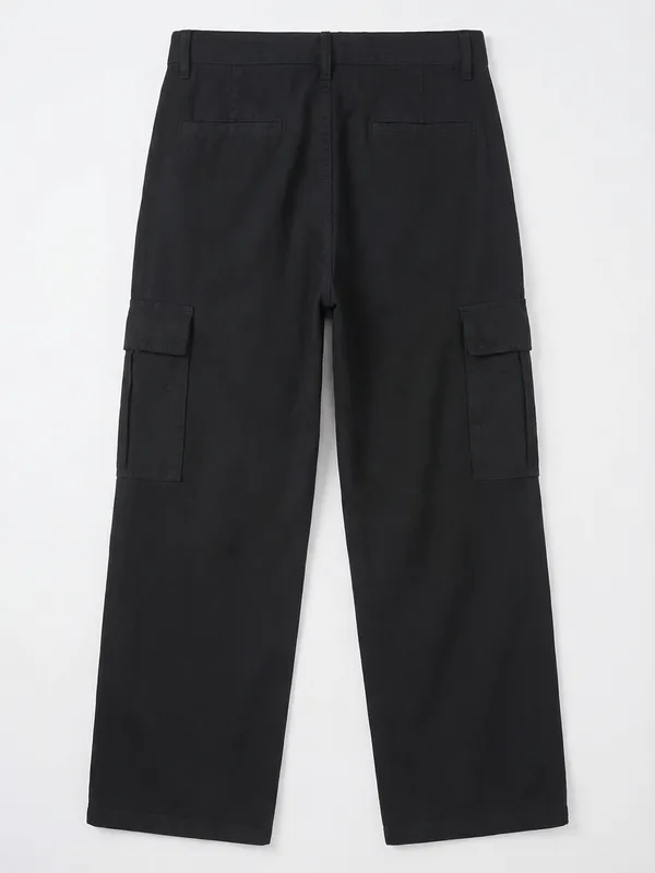 Marvel By Highlander Men Black Black Panther Loose Fit Solid Cargos