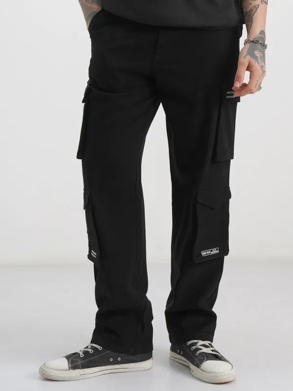 Marvel By Highlander Men Black Iron Man Loose Fit Printed Regular Trouser