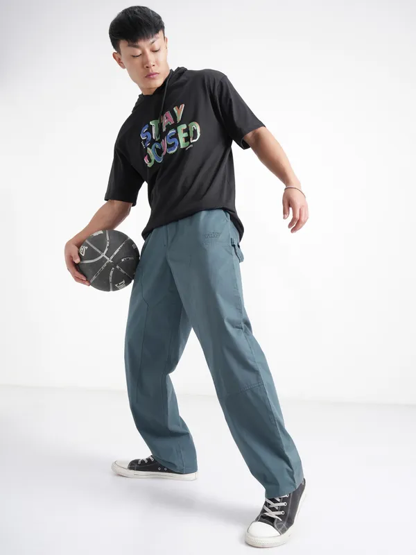 Marvel By Highlander Men Blue Thor Loose Fit Solid Regular Trouser