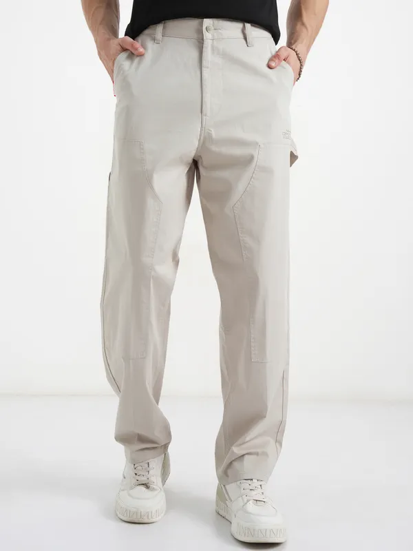 Marvel By Highlander Men Beige Thor Loose Fit Solid Regular Trouser