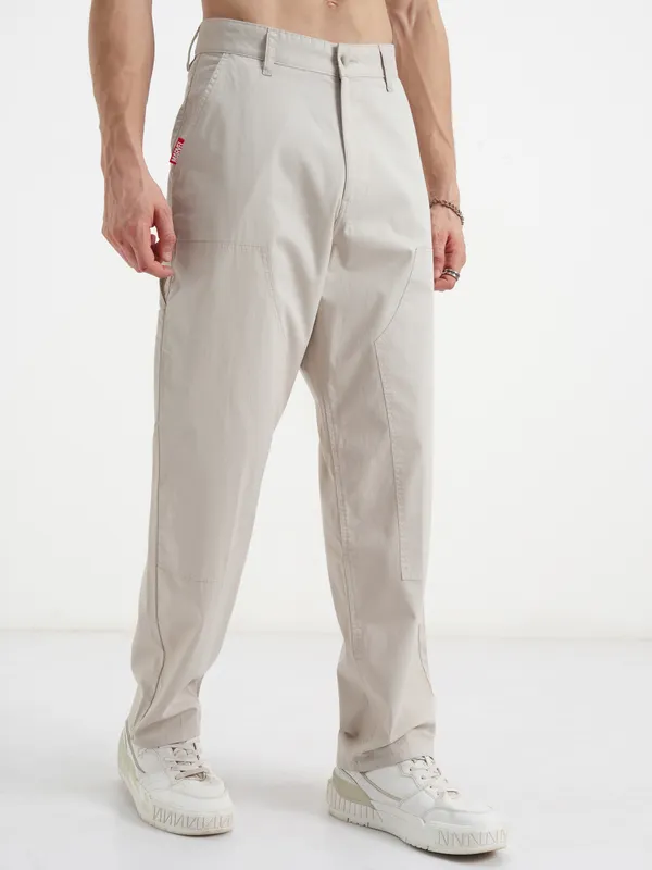 Marvel By Highlander Men Beige Thor Loose Fit Solid Regular Trouser
