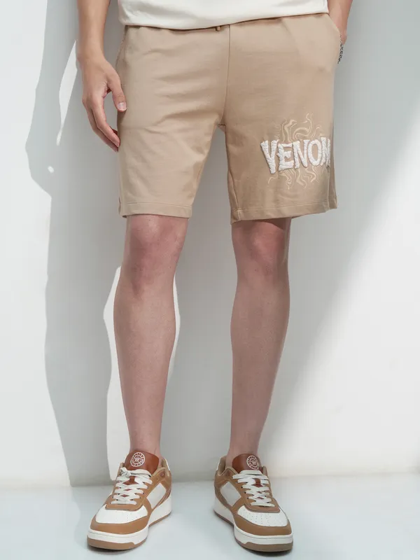 Marvel By Highlander Men Nude Venom Relaxed Fit Shorts