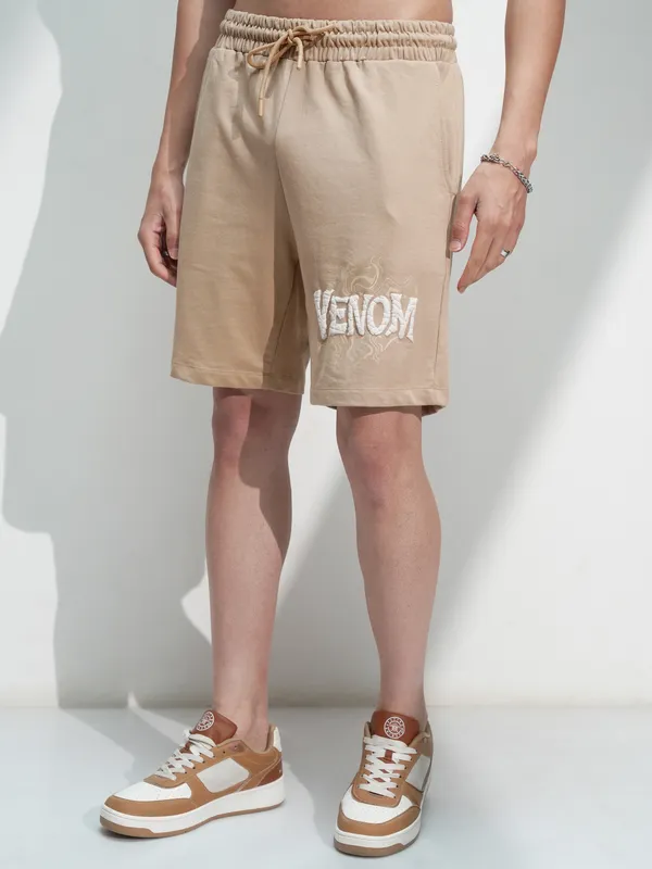 Marvel By Highlander Men Nude Venom Relaxed Fit Shorts