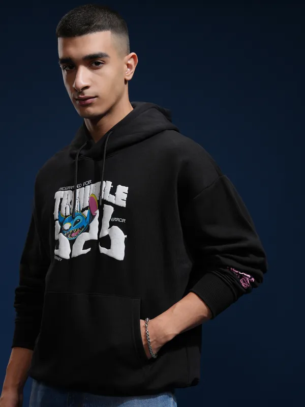 Stitch Men Printed Oversized Fit Sweatshirt