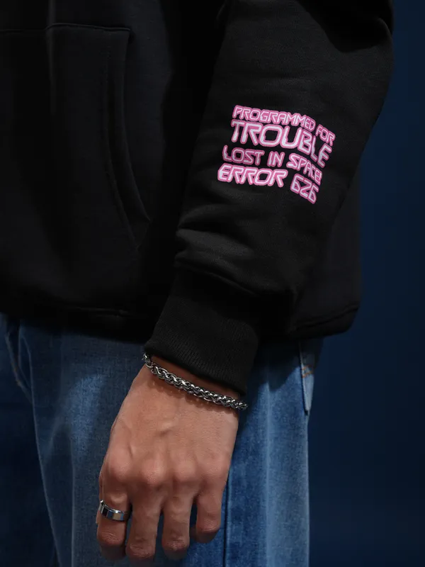 Stitch Men Printed Oversized Fit Sweatshirt