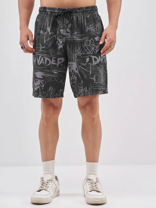 Star Wars Highlander Men Black Shirt With Shorts Co-Ords