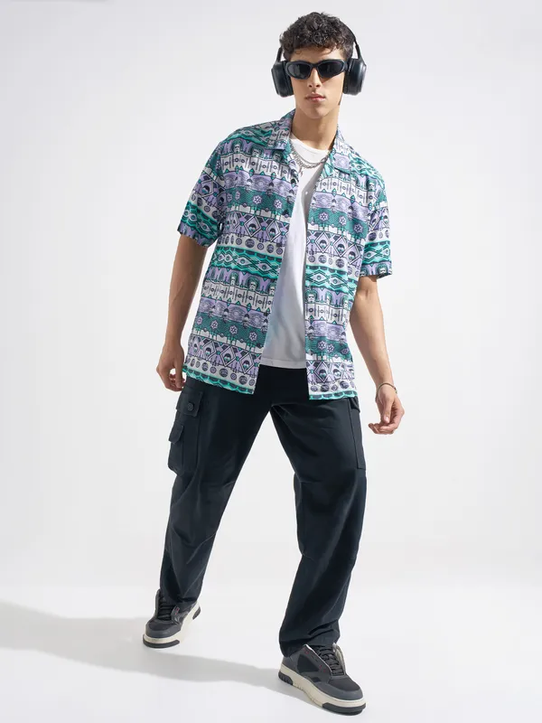 Highlander Men Multi Star Wars Printed Relaxed Fit Casual Shirt