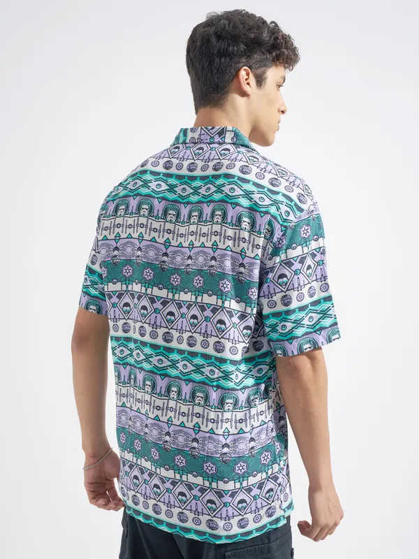 Highlander Men Multi Star Wars Printed Relaxed Fit Casual Shirt