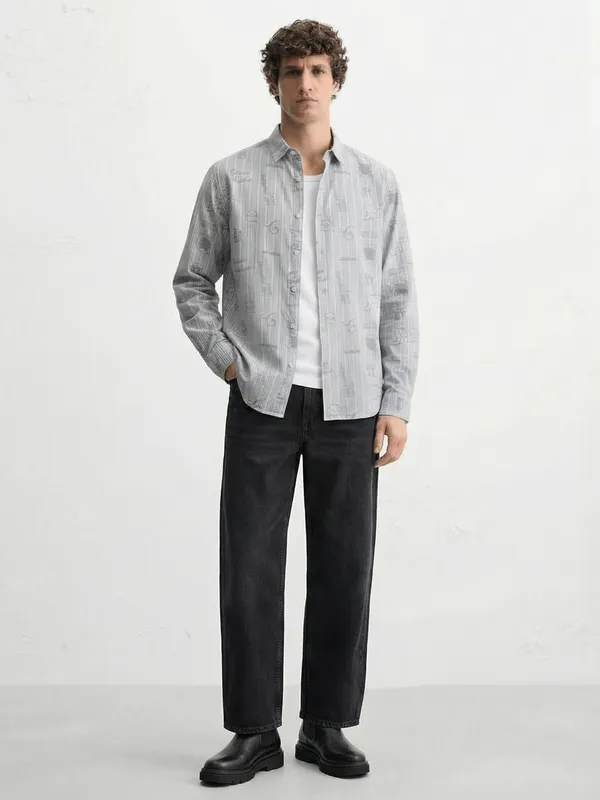 Marvel By Highlander Men Blue Spiderman Printed Regular Fit Casual Shirt