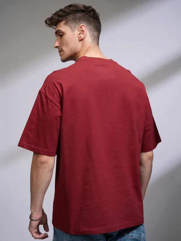 Star Wars Men Printed Round Neck Oversized Fit T-Shirt