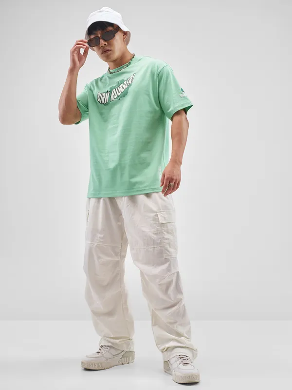 Highlander Men Green Ninja Turtles Printed Round Neck T-Shirt