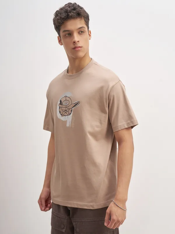 Garfield Men Printed Round Neck T-Shirt