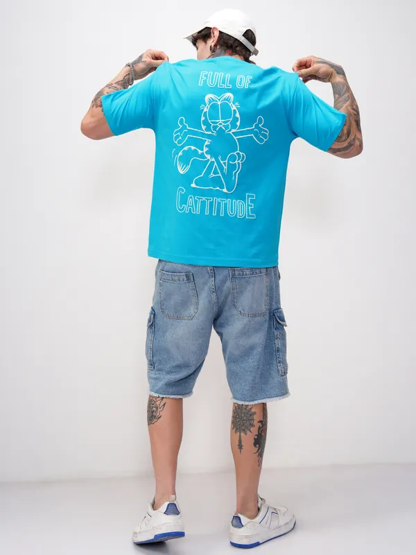 Garfield Men Printed Round Neck T-Shirt