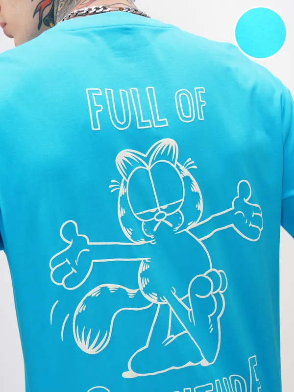 Garfield Men Printed Round Neck T-Shirt