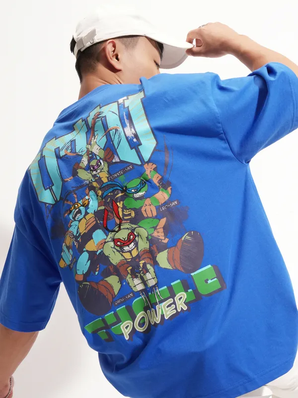 Ninja Turtles Men Printed Round Neck Oversized Fit T-Shirt