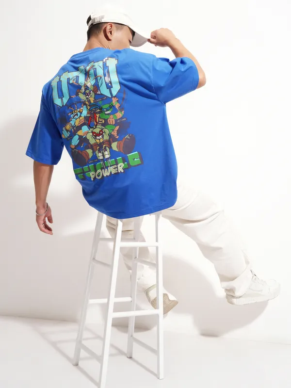 Ninja Turtles Men Printed Round Neck Oversized Fit T-Shirt