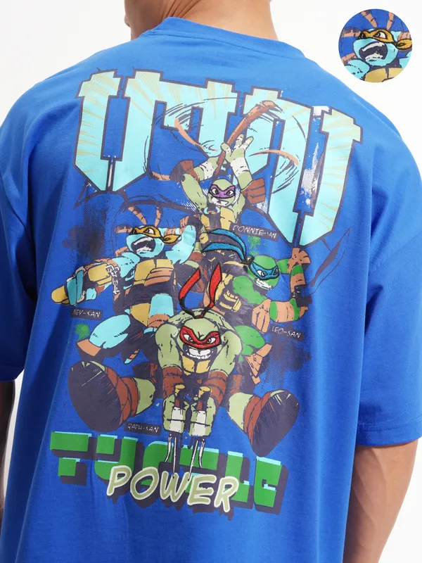 Ninja Turtles Men Printed Round Neck Oversized Fit T-Shirt