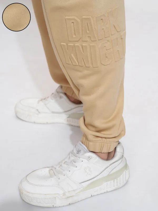 DC Comics By Highlander Men Dark Knight Brown Relaxed Fit Solid Joggers
