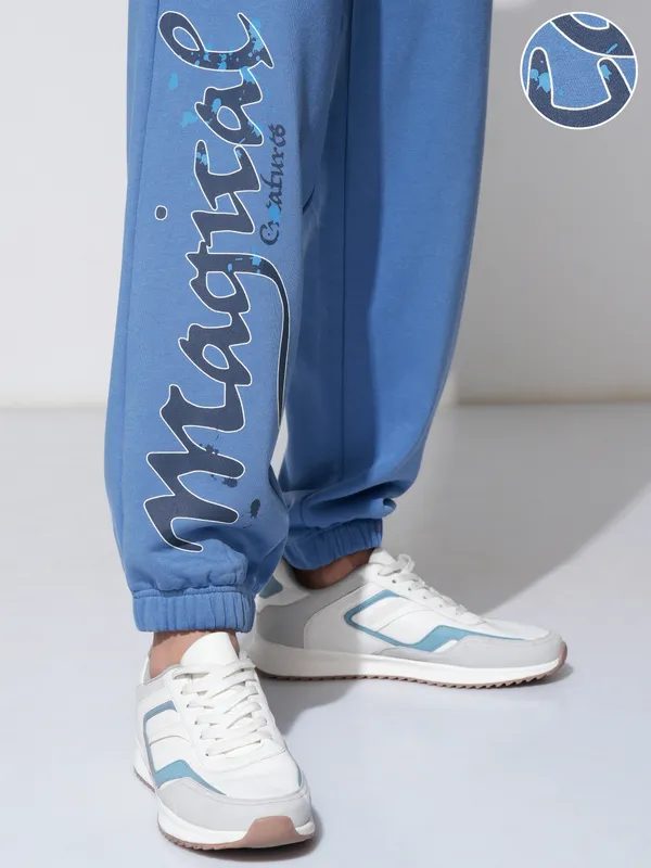 WB By Highlander Men Blue Harry Potter Straight Fit Printed Joggers