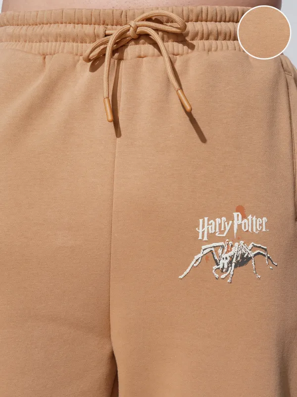 WB By Highlander Men Brown Harry Potter Straight Fit Printed Joggers