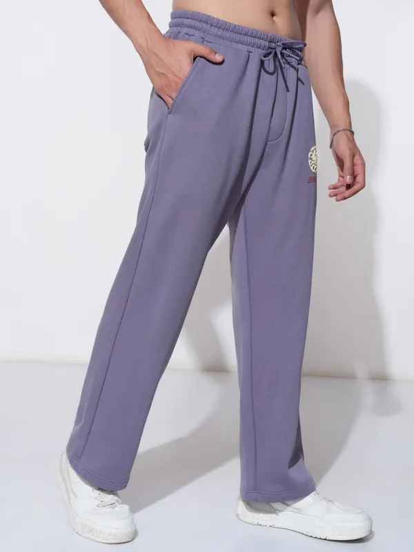 WB By Highlander Men Purple Game Of Thrones Straight Fit Printed Joggers