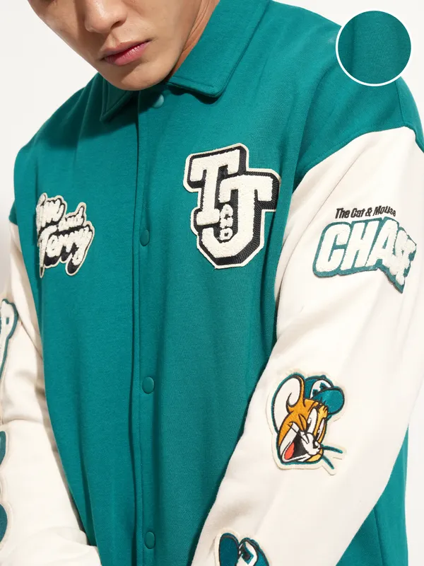 Tom And Jerry Printed Varsity Jacket