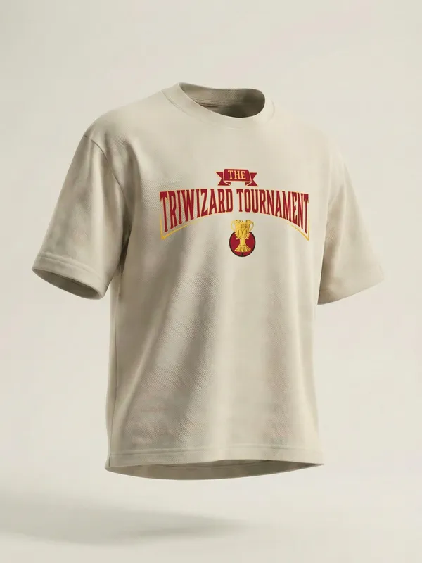 WB By Highlander Men Beige Hungarian Horntail Printed Round Neck T-Shirt