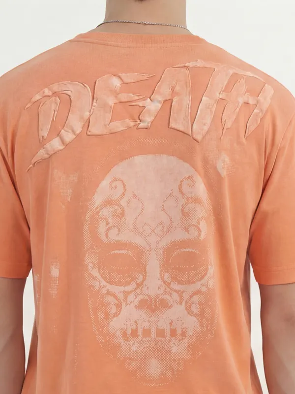 WB By Highlander Men Orange Harry Potter Printed Round Neck T-Shirt