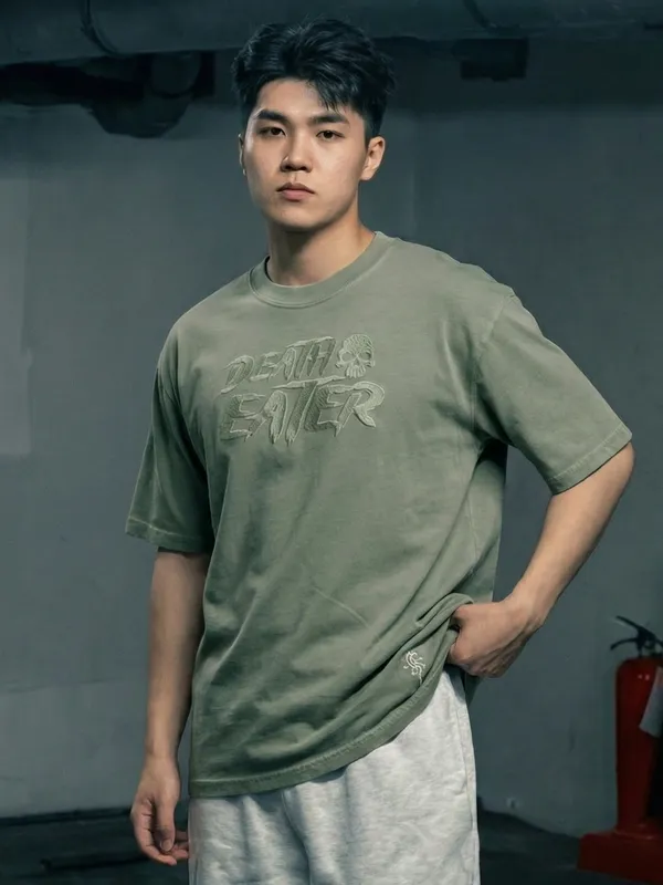 WB By Highlander Men Olive Harry Potter Printed Round Neck T-Shirt