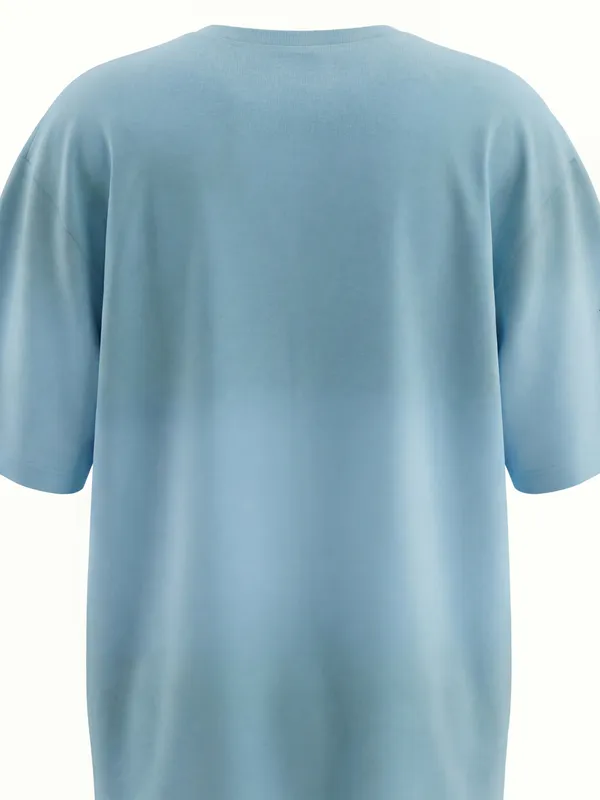 WB By Highlander Men Blue Harry Potter Printed Round Neck Oversized Fit T-Shirt